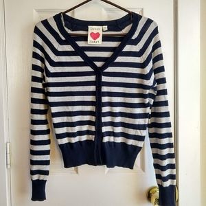 Navy & Grey stripped Cardigan
